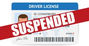 image of a suspended drivers license